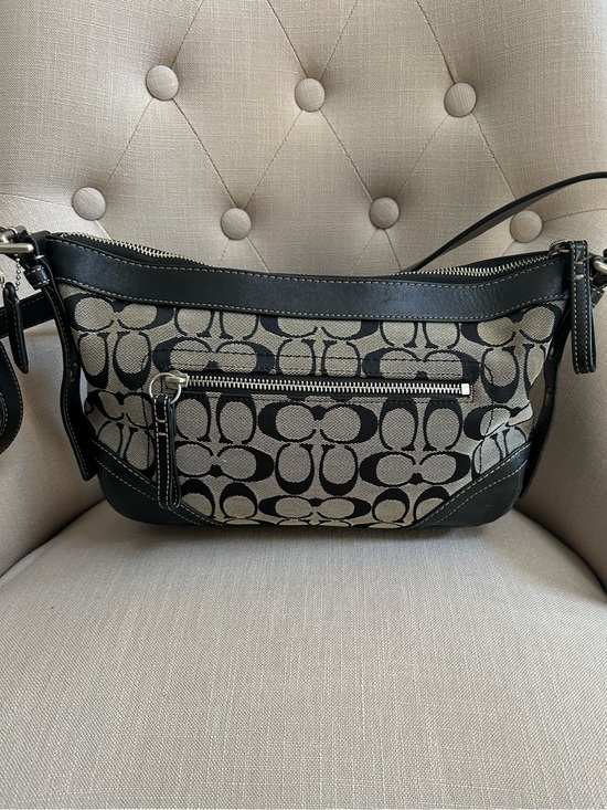 Coach Handbags - Coach Canvas Crossbody Bag in Black and gray